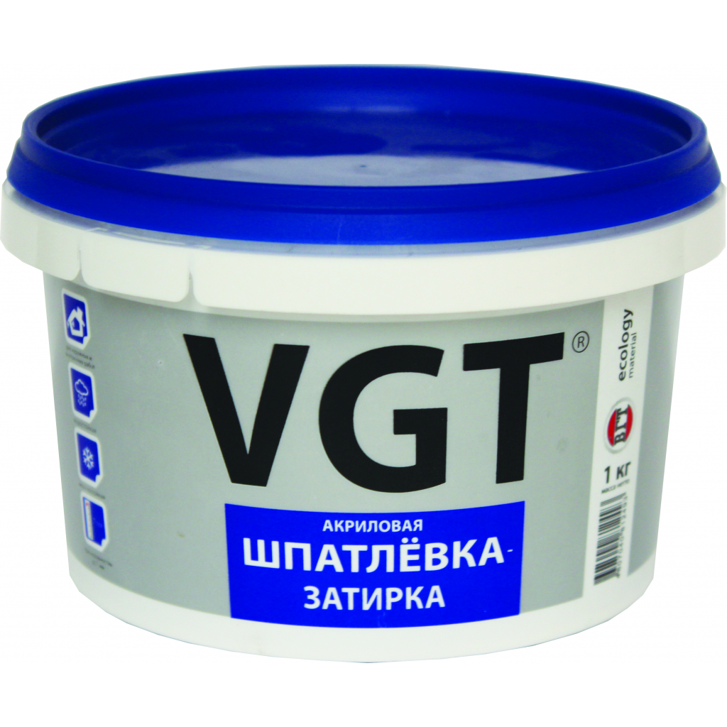 Шпатлевка-затирка акриловая водостойкая VGT (1кг)